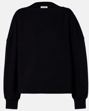 Alaïa Sudadera De Jersey De Algodon - Negro