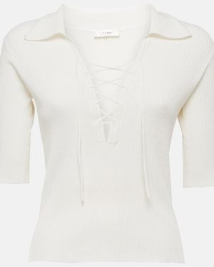 FRAME Ribbed-Knit Jumper - White