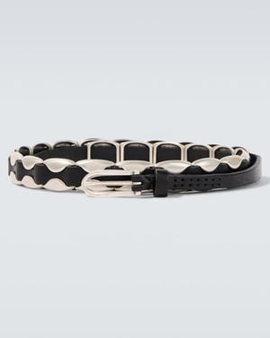 Our Legacy Billow Studded Leather Belt - Black