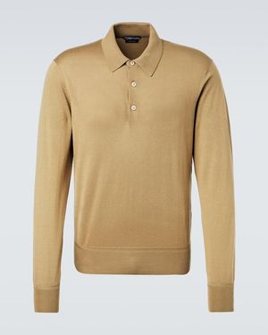 Tom Ford Cotton Polo Jumper - Natural