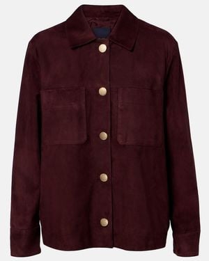 Max Mara Suede Blouson Jacket - Purple