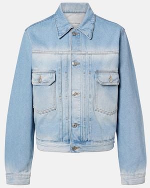 Victoria Beckham Faded Denim Jacket - Blue