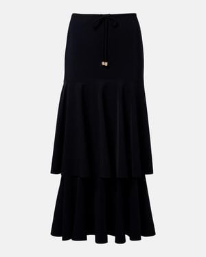 Dorothee Schumacher Modern Flow Tiered Midi Skirt - Black