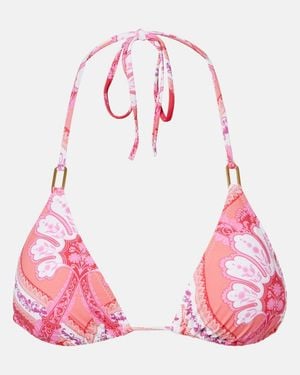 Melissa Odabash Bedrucktes Bikini-Oberteil Cancun - Pink