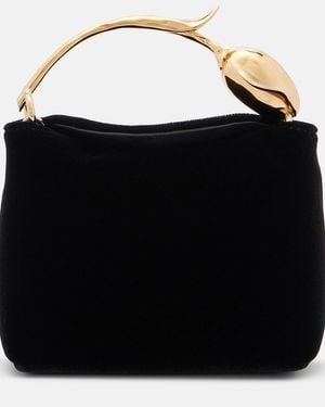 Erdem Tasche Bloom Micro Aus Samt - Schwarz