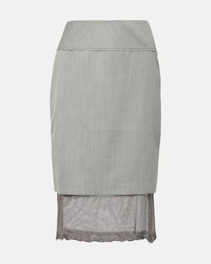 JACQUES WEI Falda Midi - Gris