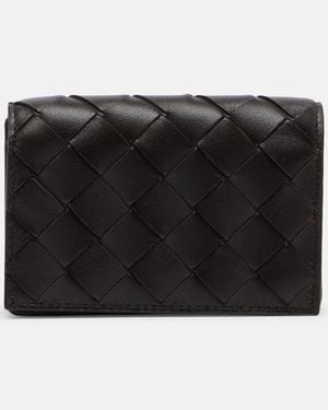 Bottega Veneta Tarjetero De Piel Intrecciato - Negro