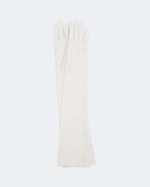 Calvin Klein Guantes Jeanne De Piel - Blanco