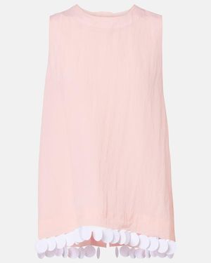 Plan C Top Mit Pailletten - Pink