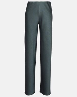 Vince High-Rise Satin Straight Trousers - Grey