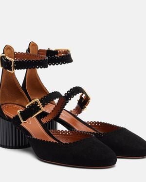 Zimmermann Eddie 55 Suede Court Shoes - Black