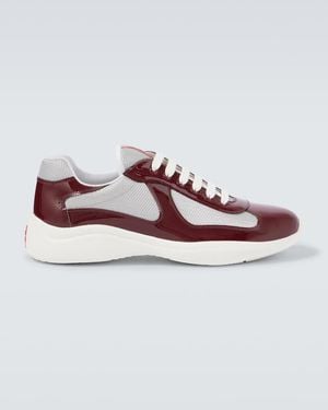 Prada Patent Leather-Blend America's Cup Sneakers - Multicolor