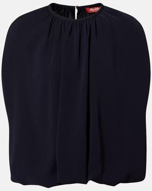 Max Mara Elegante Cady Top - Blue