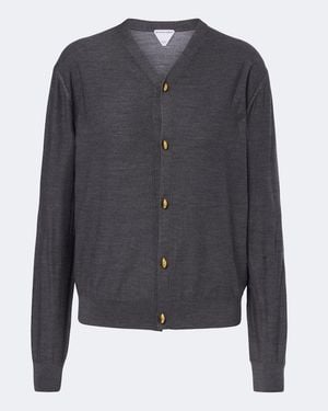 Bottega Veneta Cardigan Aus Wolle - Grau