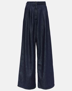 Dries Van Noten High-Rise Wide-Leg Jeans - Blue