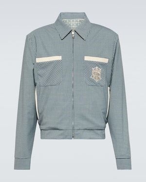 Amiri Reversible Checked Blouson - Blue