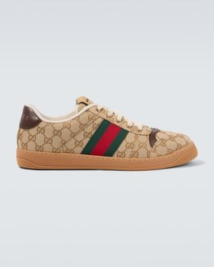 Gucci Screener Gg Canvas Trainers - Brown