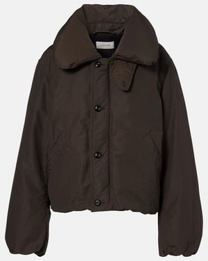 Lemaire Linen And Cotton-Blend Down Jacket - Black