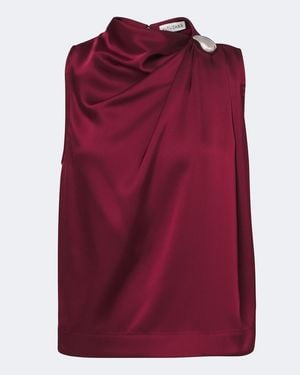 Altuzarra Top Alden Aus Satin - Lila