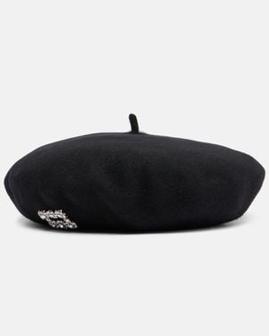 Roger Vivier Barett Aus Wolle Mit Kristallen - Schwarz