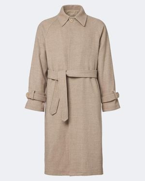 STÒFFA Belted Wool Coat - Natural