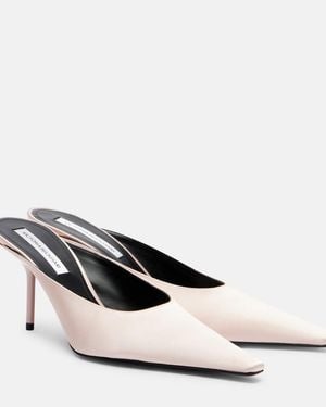 Victoria Beckham Sloan Satin Mules - Pink