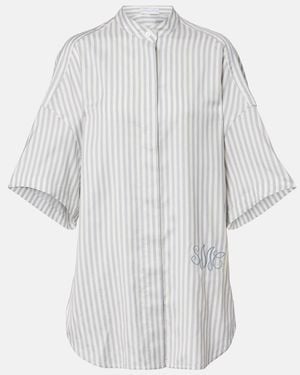 Stella McCartney Striped Silk And Wool Shirt - White