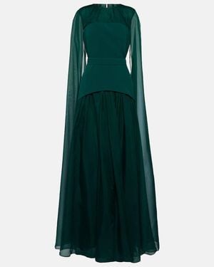 Safiyaa Gloria Crepe Gown - Green