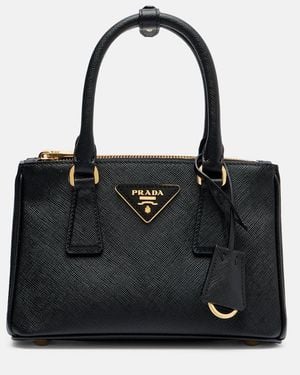 Prada Tote Bag Galleria Saffiano Mini Aus Leder - Schwarz