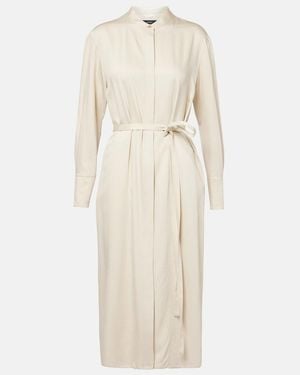 JOSEPH Rosan Belted Midi Dress - Natural