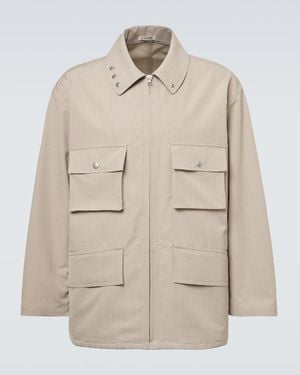 AURALEE Wool Blouson Jacket - Natural