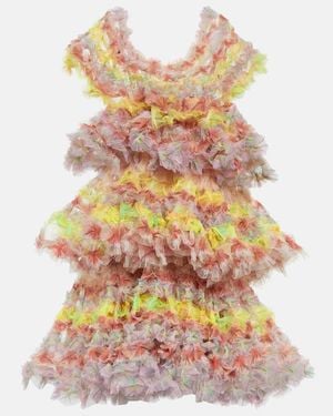 SUSAN FANG Tiered Midi Dress - Multicolour