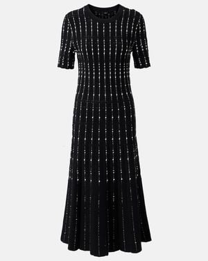 JOSEPH Ribbed-Knit Cotton-Blend Midi Dress - Black