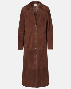 RIXO London Abrigo Astraea De Ante - Marrón