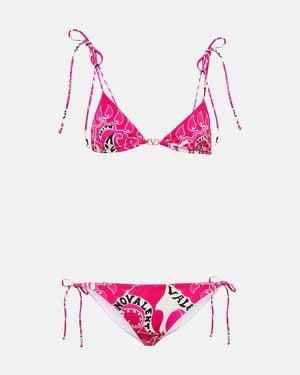 Valentino Printed Traingle Bikini - Pink