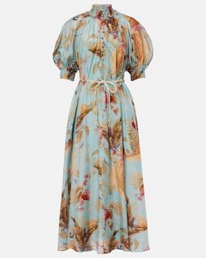 Zimmermann Silk Palm Ascension Maxi Dress - Multicolor