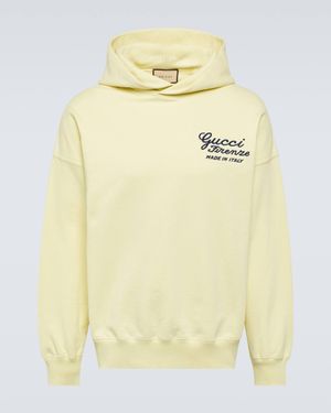 Gucci Cotton Felt Hoodie - Yellow