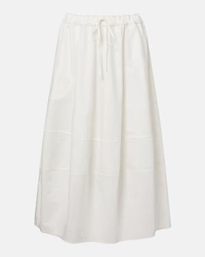 Polo Ralph Lauren Cotton Poplin Midi Skirt - White