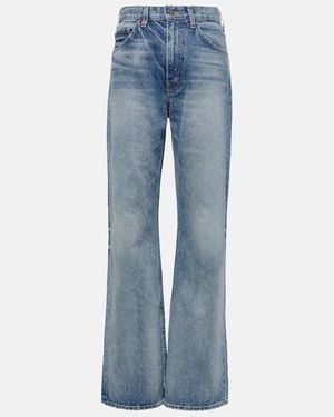 Nili Lotan Mitchell Low-Rise Wide-Leg Jeans - Blue