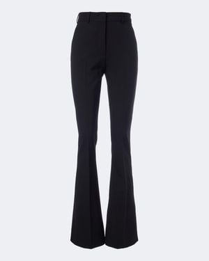 Sportmax Schlaghose Aus Einem Wollgemisch - Blau
