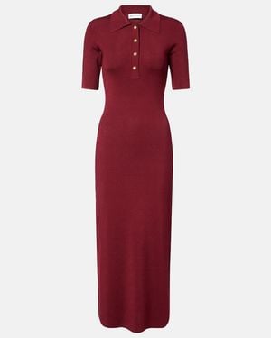Rebecca Vallance Knitted Polo Dress - Red