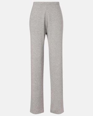Extreme Cashmere Rush Cashmere-Blend Straight Trousers - Grey