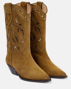 Isabel Marant Duerto Suede Western Boots - Brown