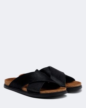 The Row Sandalen Cross Aus Kalbshaar - Braun