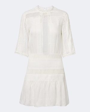 Isabel Marant Paige Open-Knit Minidress - White