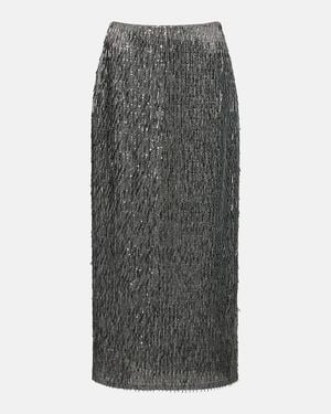 Erdem Sequined High-Rise Pencil Skirt - Gray