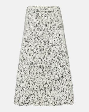 JOSEPH Wool-Blend Midi Skirt - White
