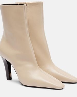 Saint Laurent Botines Jill 95 De Piel - Neutro