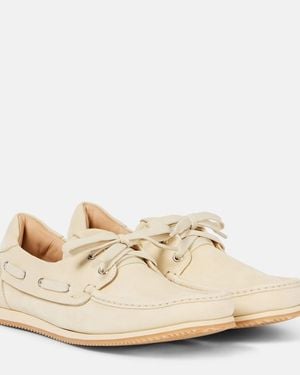 Jacquemus Batto Leather Boat Shoes - Natural