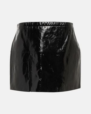 Stouls Franny Patent Leather Miniskirt - Black